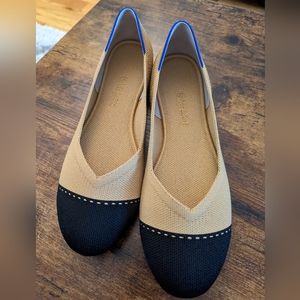 NWT Rothy's Camel Captoe The Flat Size 10